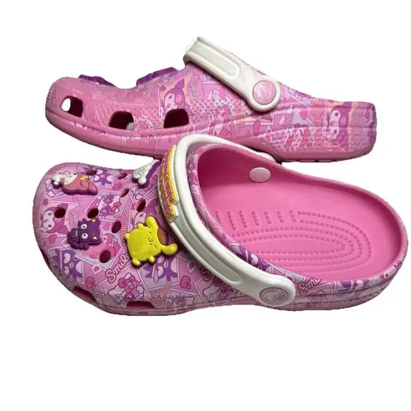 Crocs Limited Edition Hello Kitty And Friends Classic Clog Pink / White  Size 6 - Picture 14 of 15